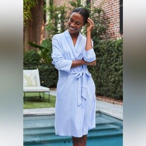 Lake Pajamas Pima Robe *Navy* Striped - Medium